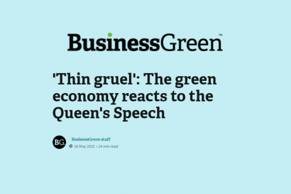 'Thin gruel': The green economy reacts to the Queen's Speech